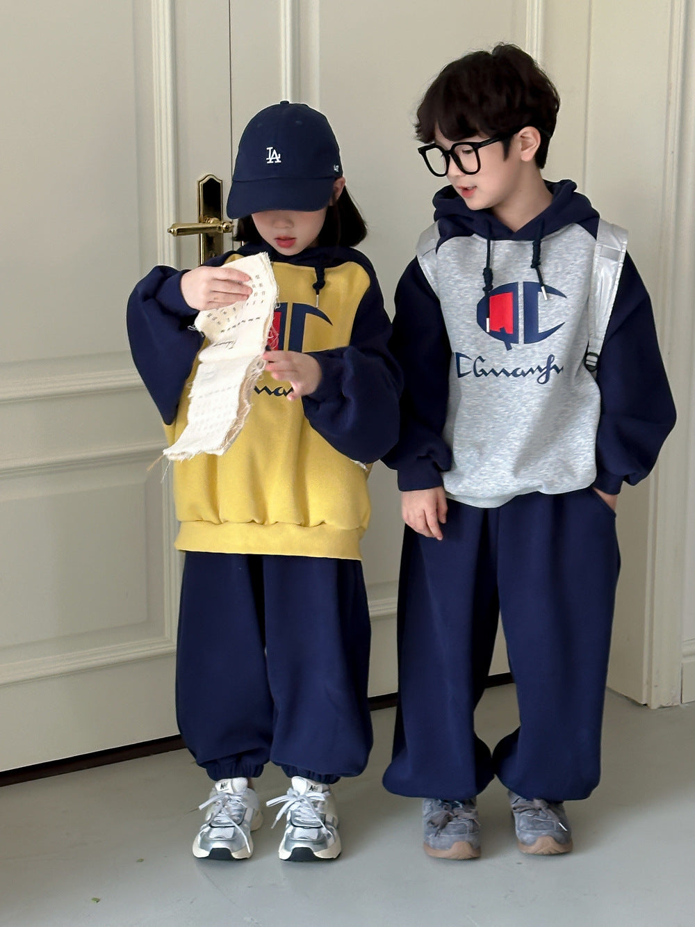 Kids' Letter Sweatshirt & Pants Set