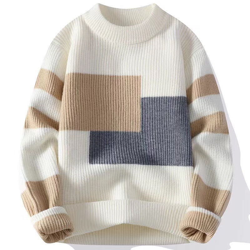 Men's fashionable loose-fitting knit sweater