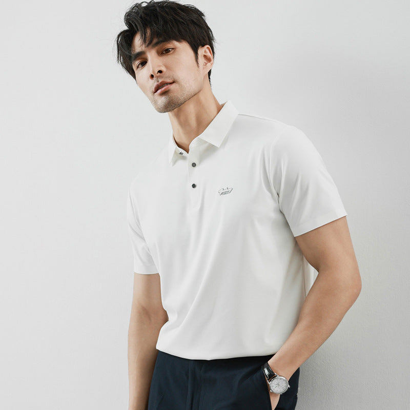 High-Elastic Ice Silk Polo Shirt