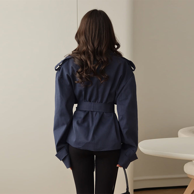 Elegant Tie Waist Blazer Jacket