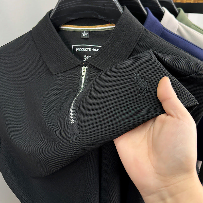 Men’s Business Casual Half-Zip Polo