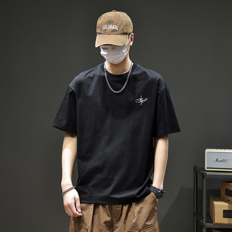 Embroidered Relaxed Short-Sleeve Tee