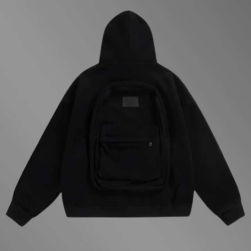 Integrated Backpack Boxy Hoodie