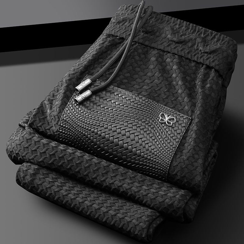 Men’s Light-Luxury Ice Silk Athleisure Trousers