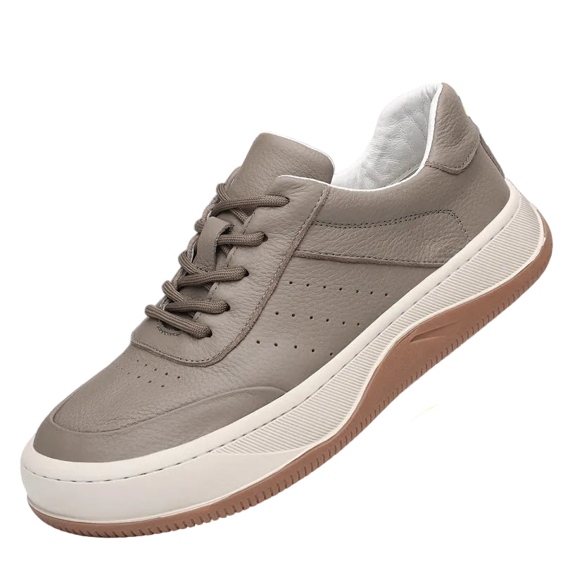 Premium Grain Leather Casual Sneakers