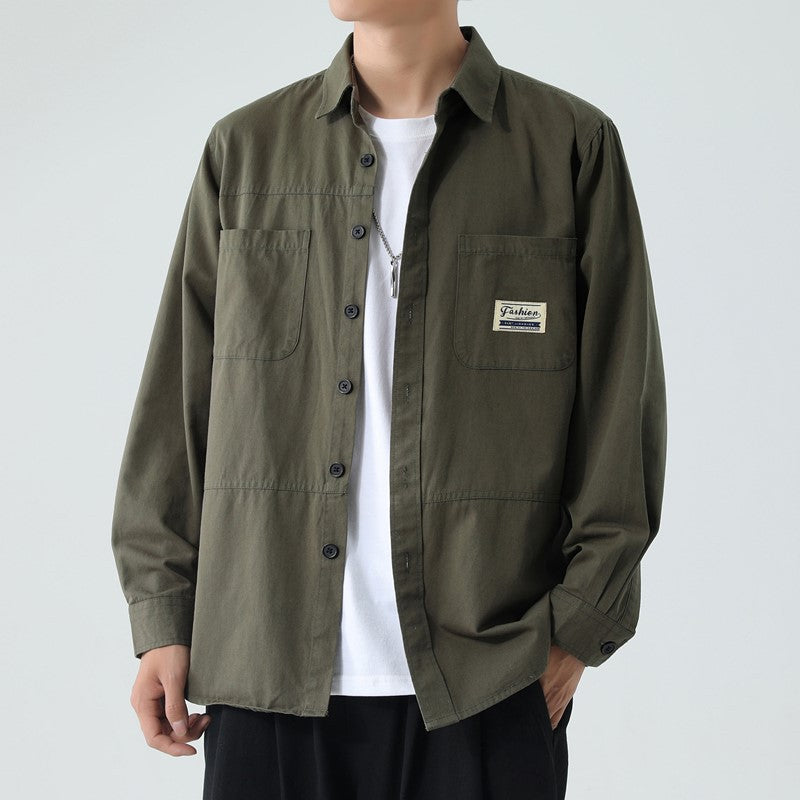 Men's Pure Cotton Utility Shirt Jacket
