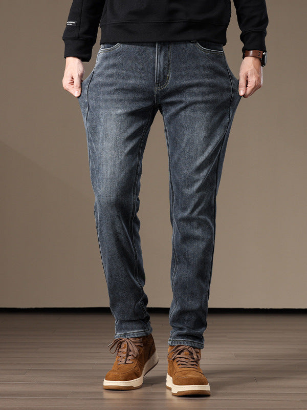 Men's Straight-Leg Thermal Denim