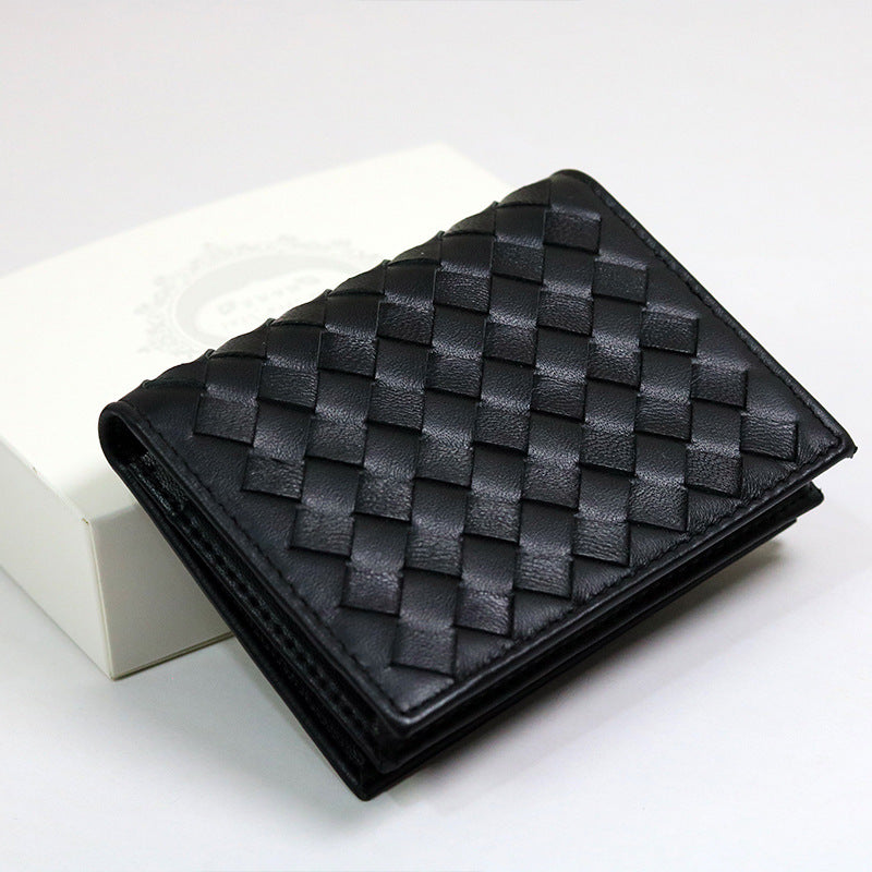 2025 woven sheepskin card holder men's women's portable thin and light business card holder coin card holder manufacturers wholesale