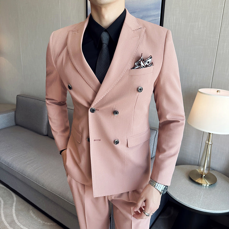 Men's Double-Breasted Modern Suit
