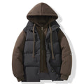 Layered Puffer Vest Hoodie