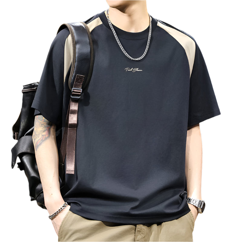 Men's Casual Patchwork T-Shirt