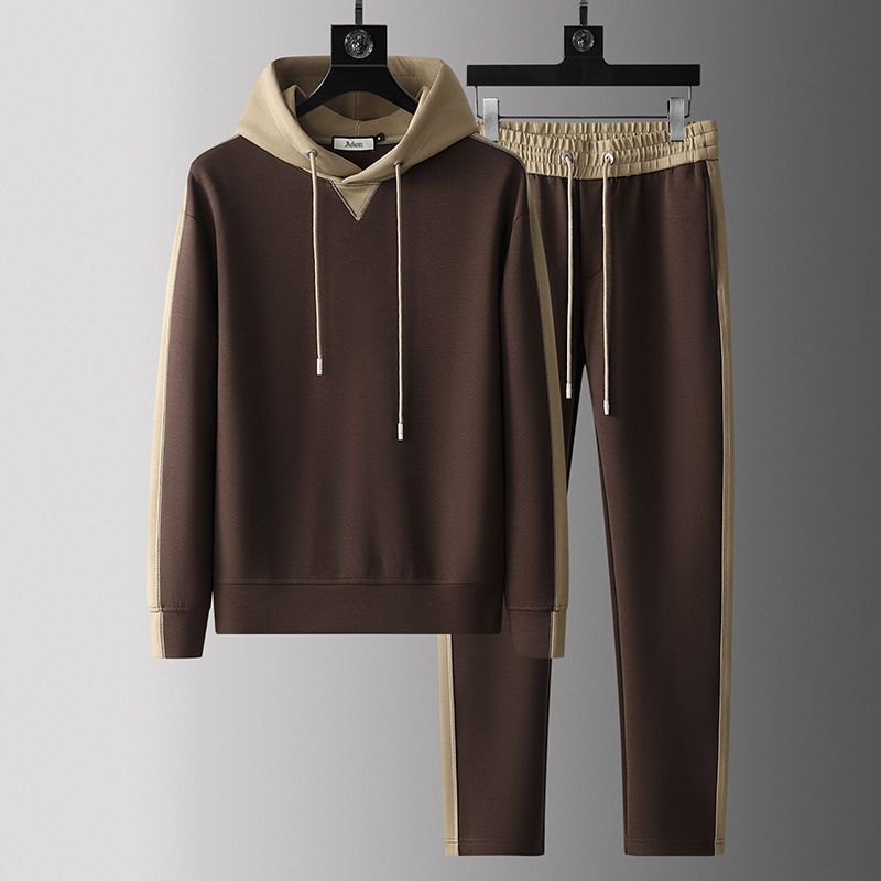 Stylish Patchwork Hoodie Tracksuit Set