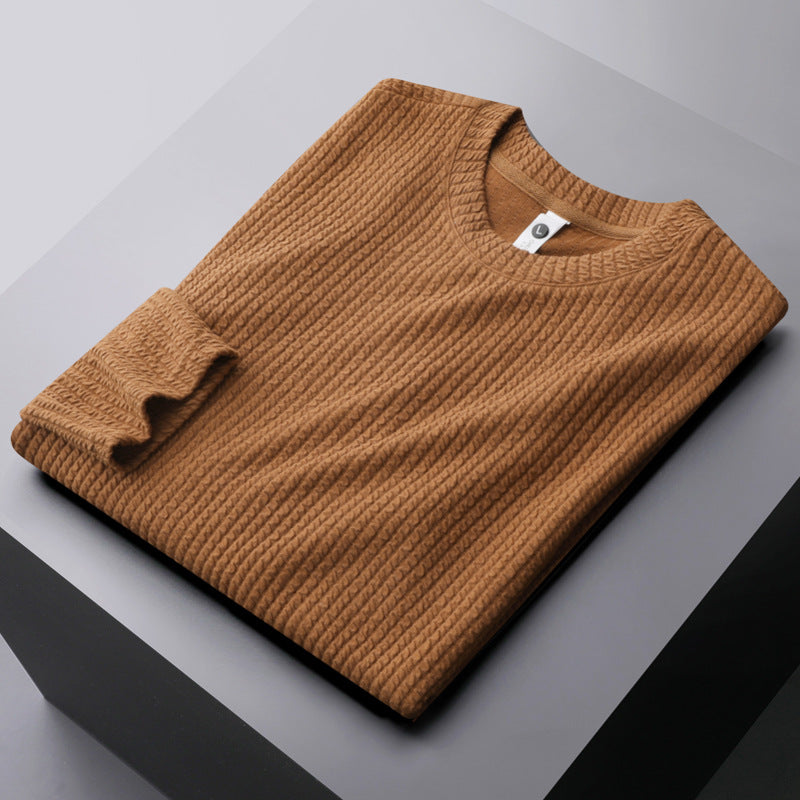 Men's Textured Long-Sleeve Shirt