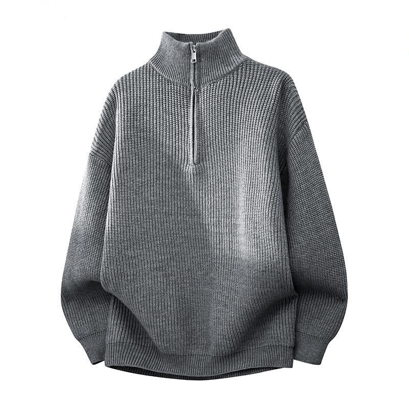 Brand Half-Zip Knitted Sweater