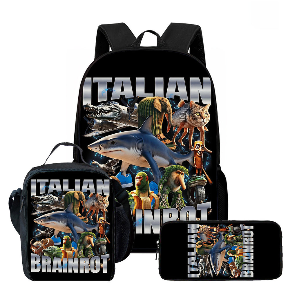 Viral brainrot Backpack Set