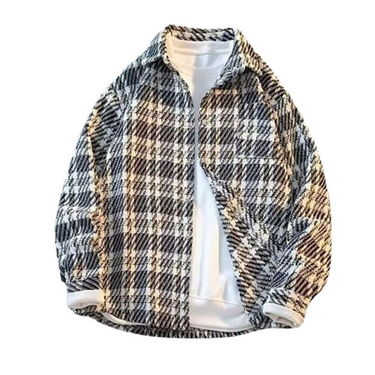 Plaid Knit Jacket