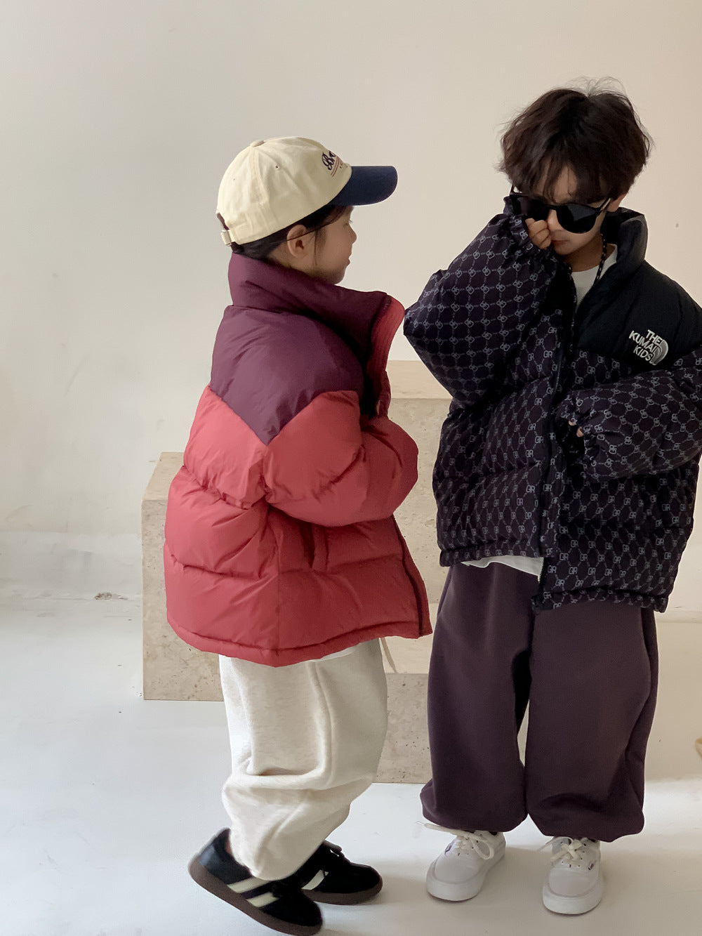Kids' Color-Block Puffer Jacket
