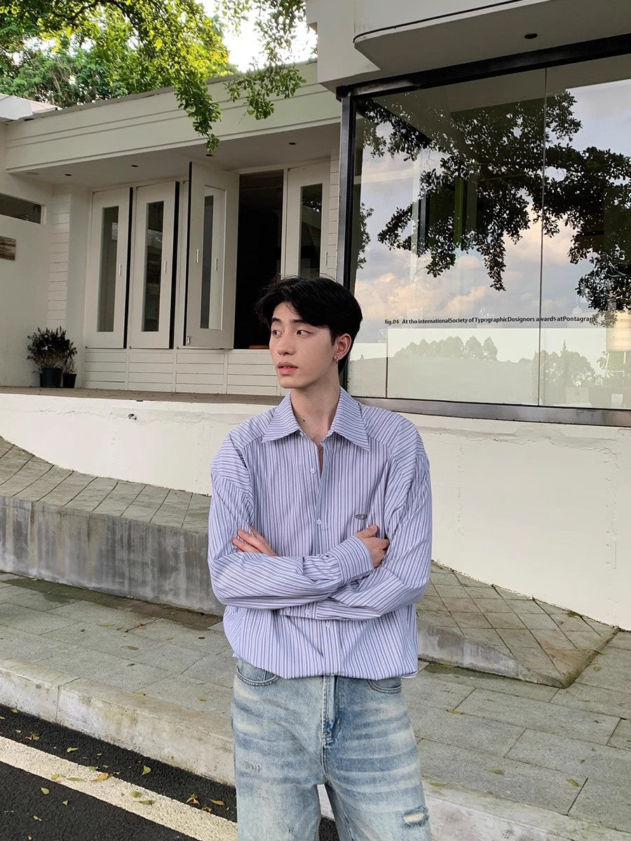 Striped Overshirt Jacket