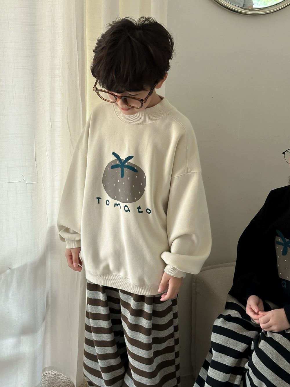 Kids' Letter Fleece Crewneck Sweatshirt
