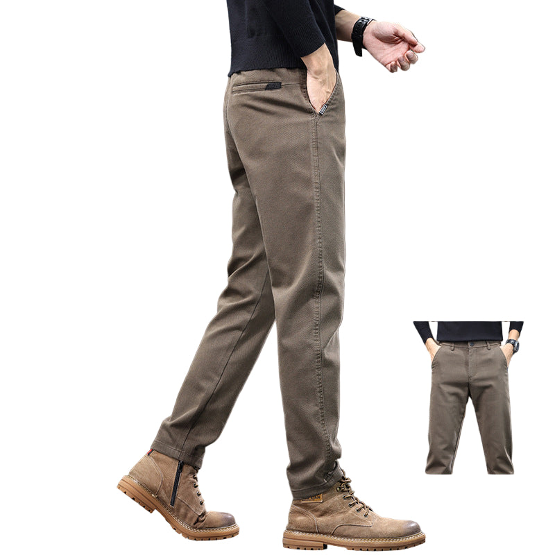 Men's Straight-Fit Stretch Business Casual Trousers