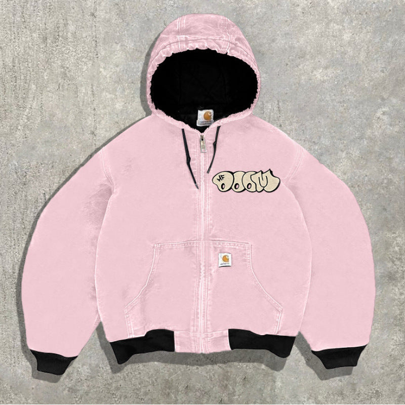 Men’s Hooded Utility Print Jacket
