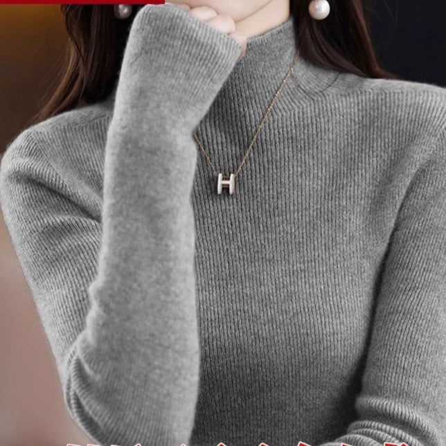 Women's High-Neck Fitted Sweater