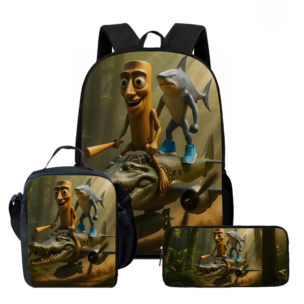 Viral brainrot Backpack Set