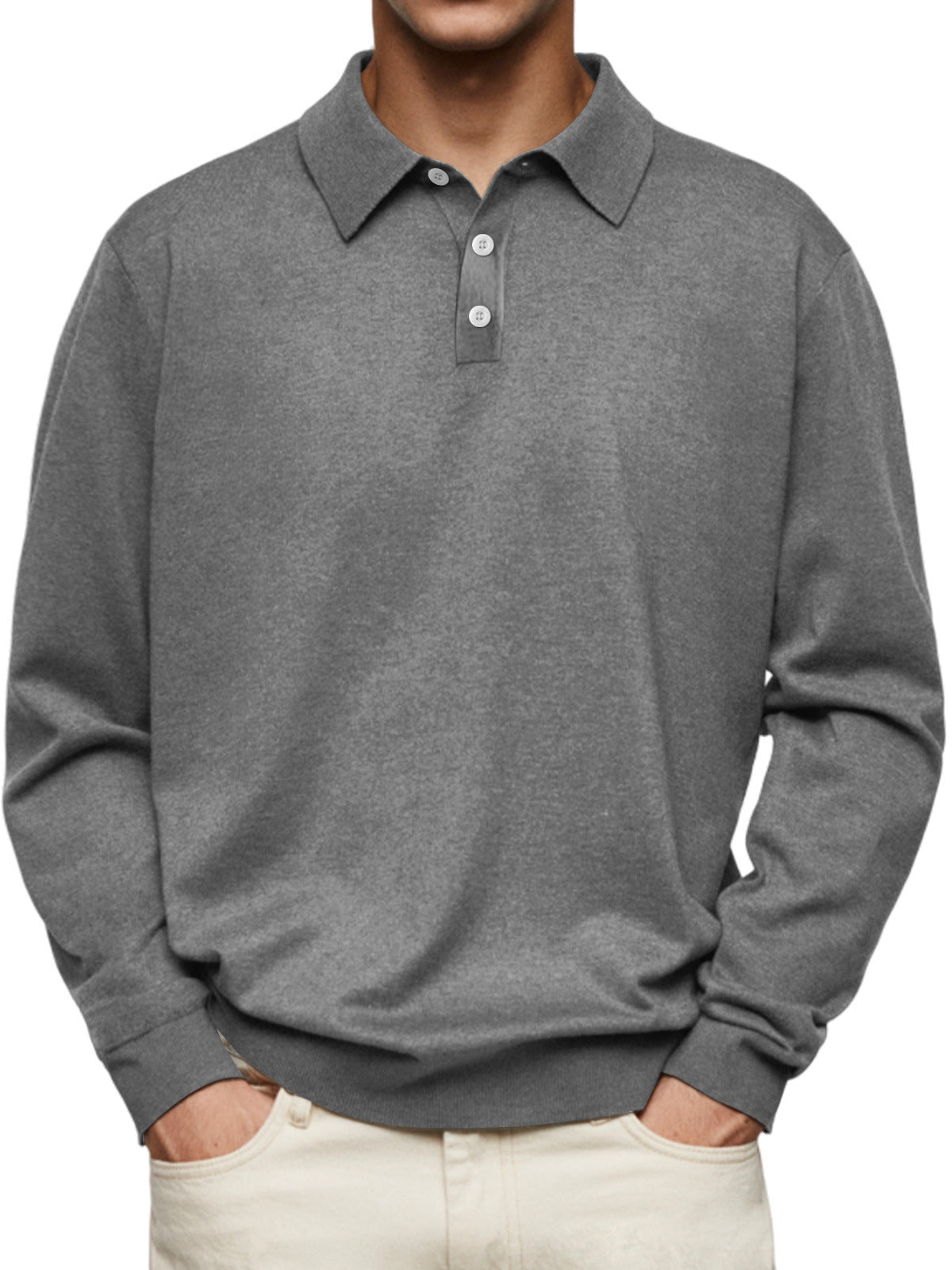 Long Sleeve Knit Polo