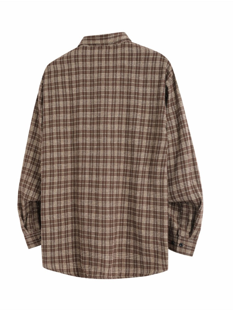 Oversized Plaid Flannel Shirt