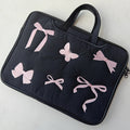 Embroidered Butterfly Bow Laptop Bag