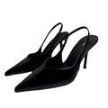 Glossy Pointed-Toe Slingbacks – product view