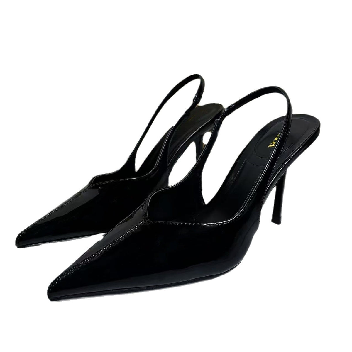 Glossy Pointed-Toe Slingbacks – product view
