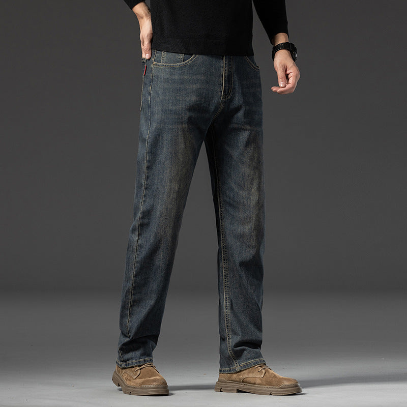 Men's Fleece-Lined Straight-Leg Jeans