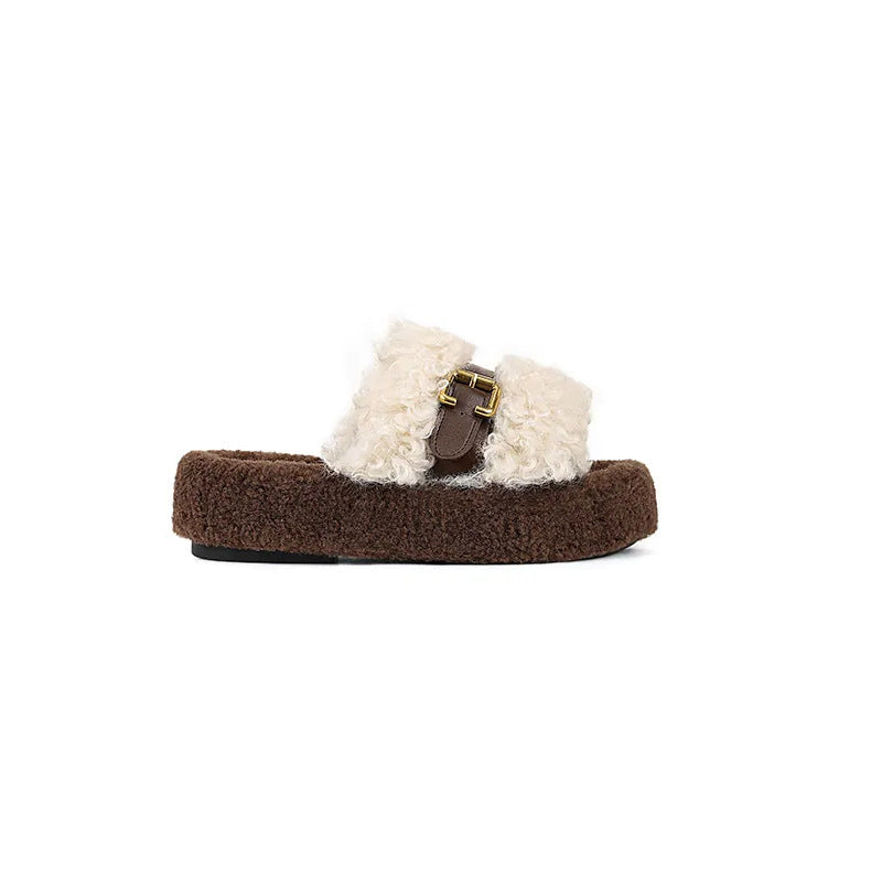 Teddy Platform Slippers