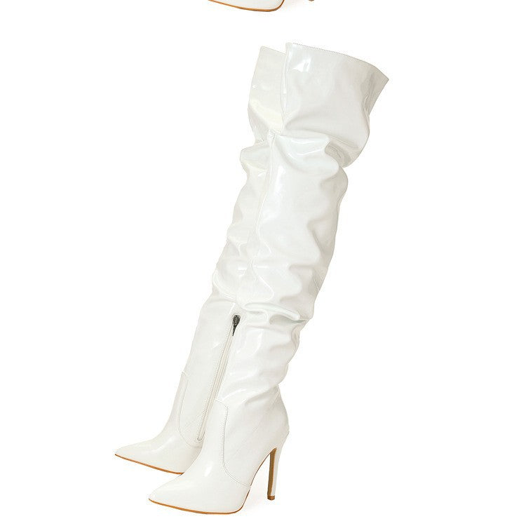 Pointed-Toe Stiletto Tall Boots