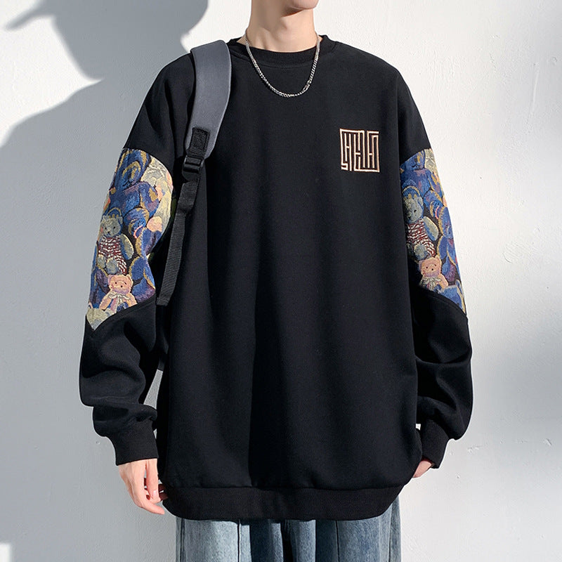 Oversized Graphic Sleeve Sweatshirt