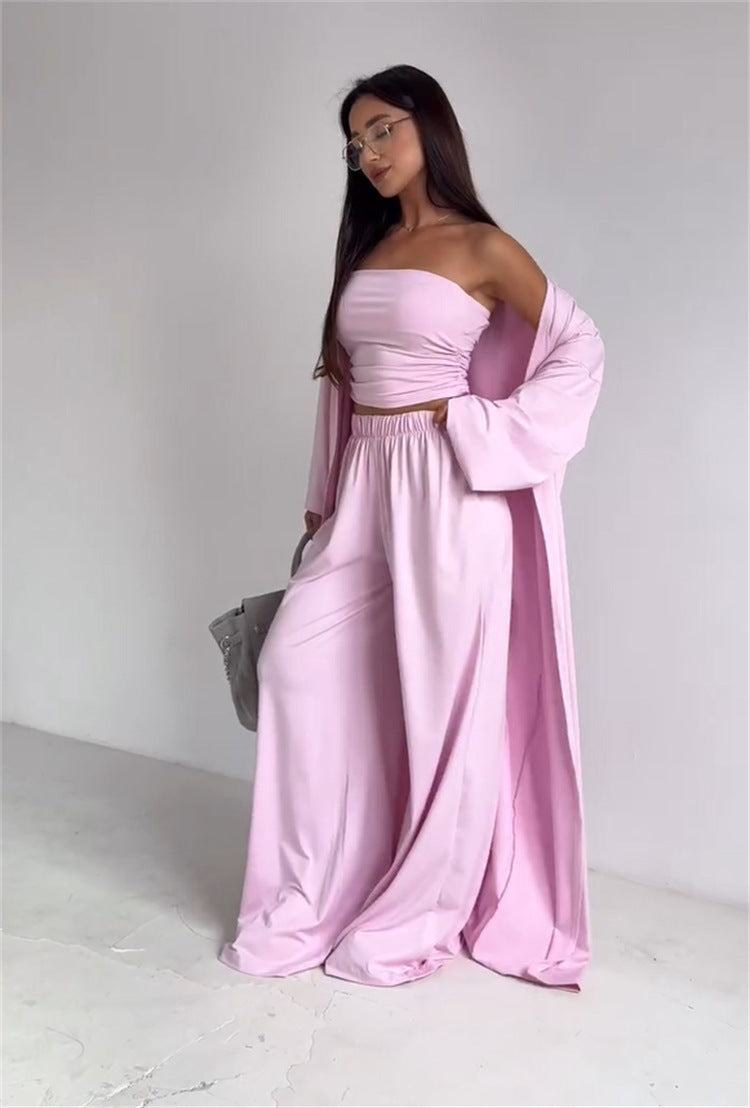 Chic Three Piece Loungewear Set