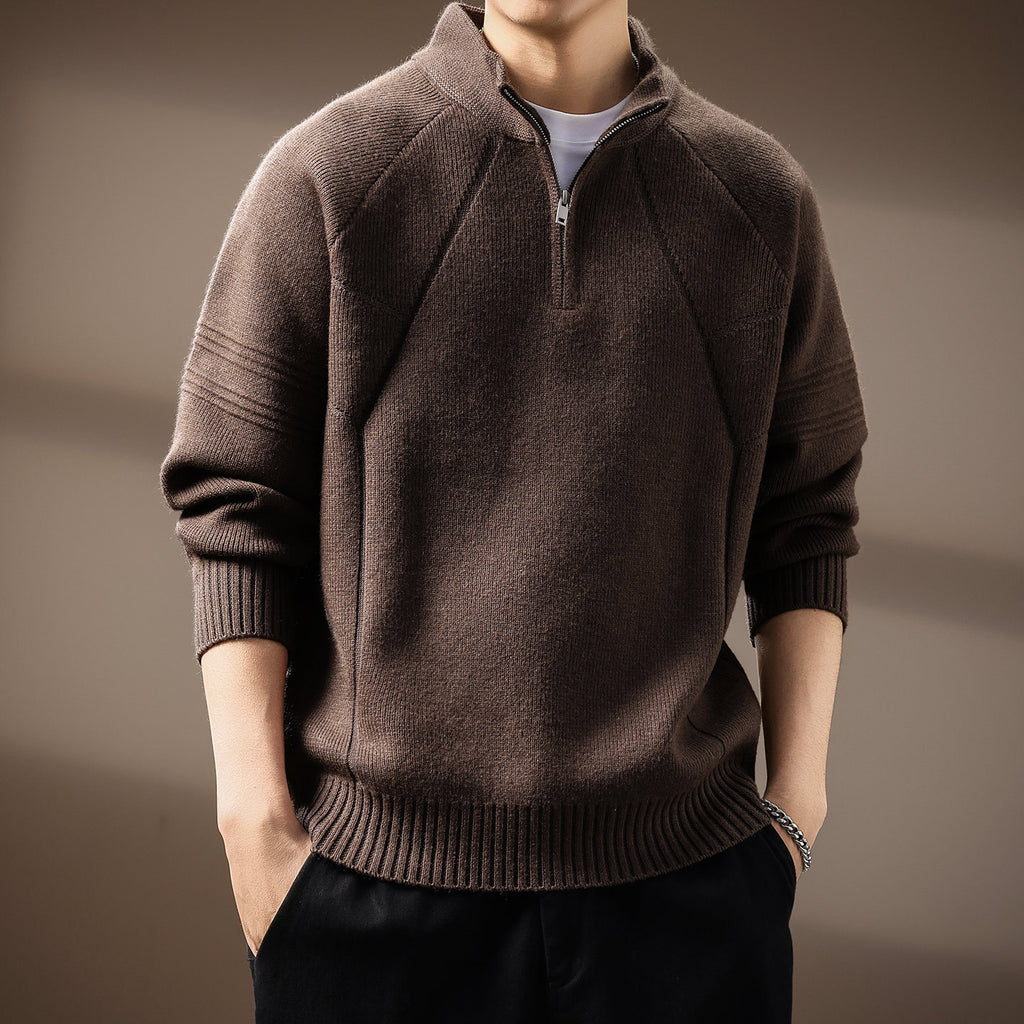 Premium Quarter-Zip Knit Pullover