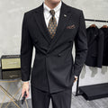 Men’s Pinstripe Double-Breasted Three-Piece Suit
