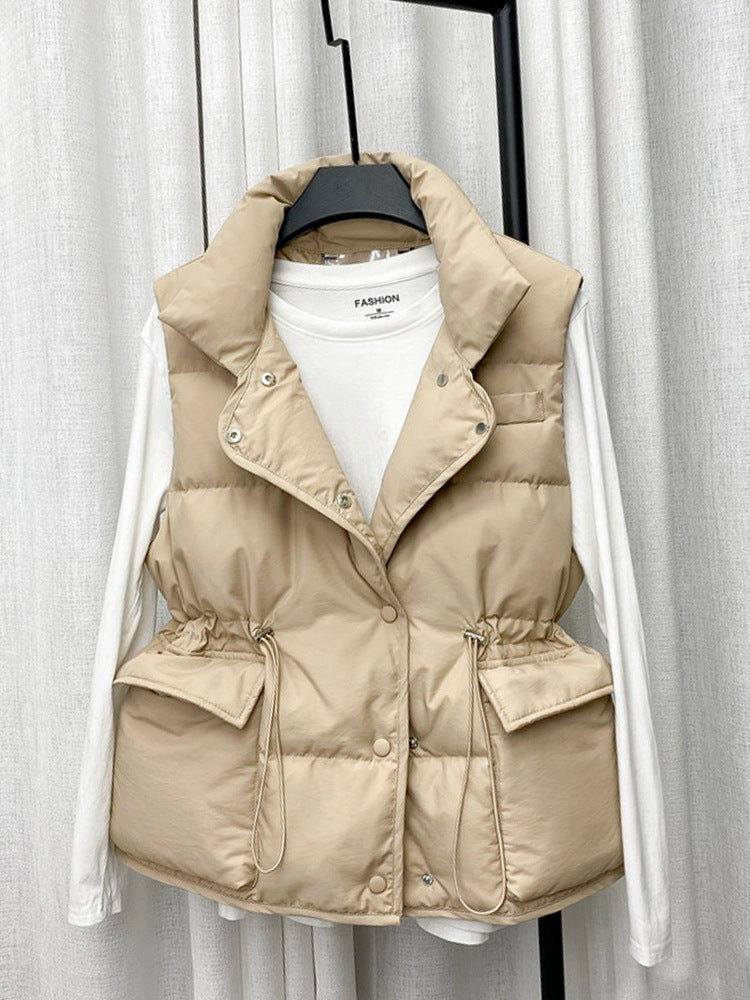 Padded Drawstring Vest