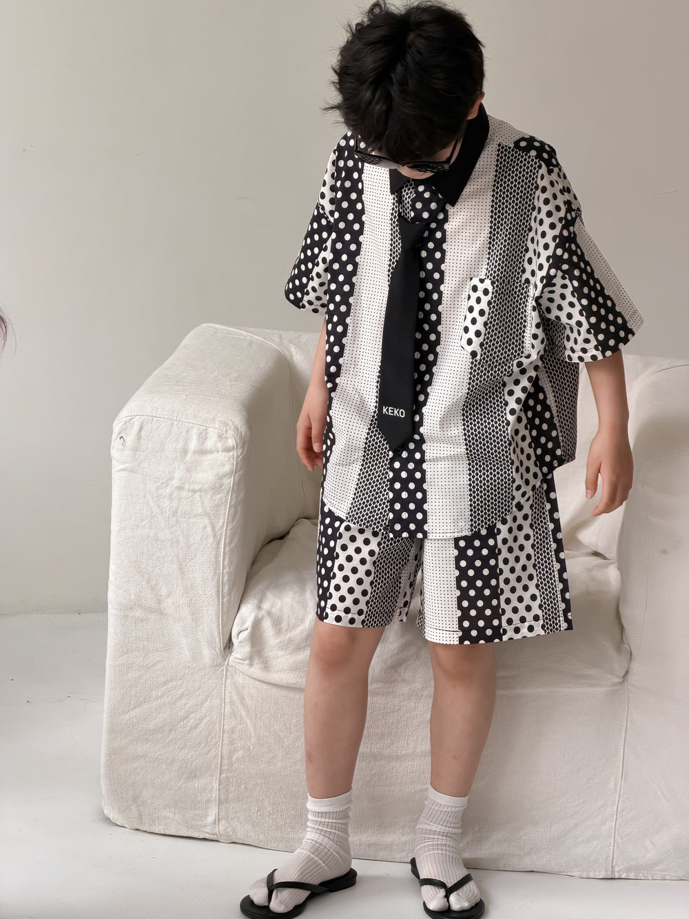 Kids' Color-Block Two-Piece Shorts Set