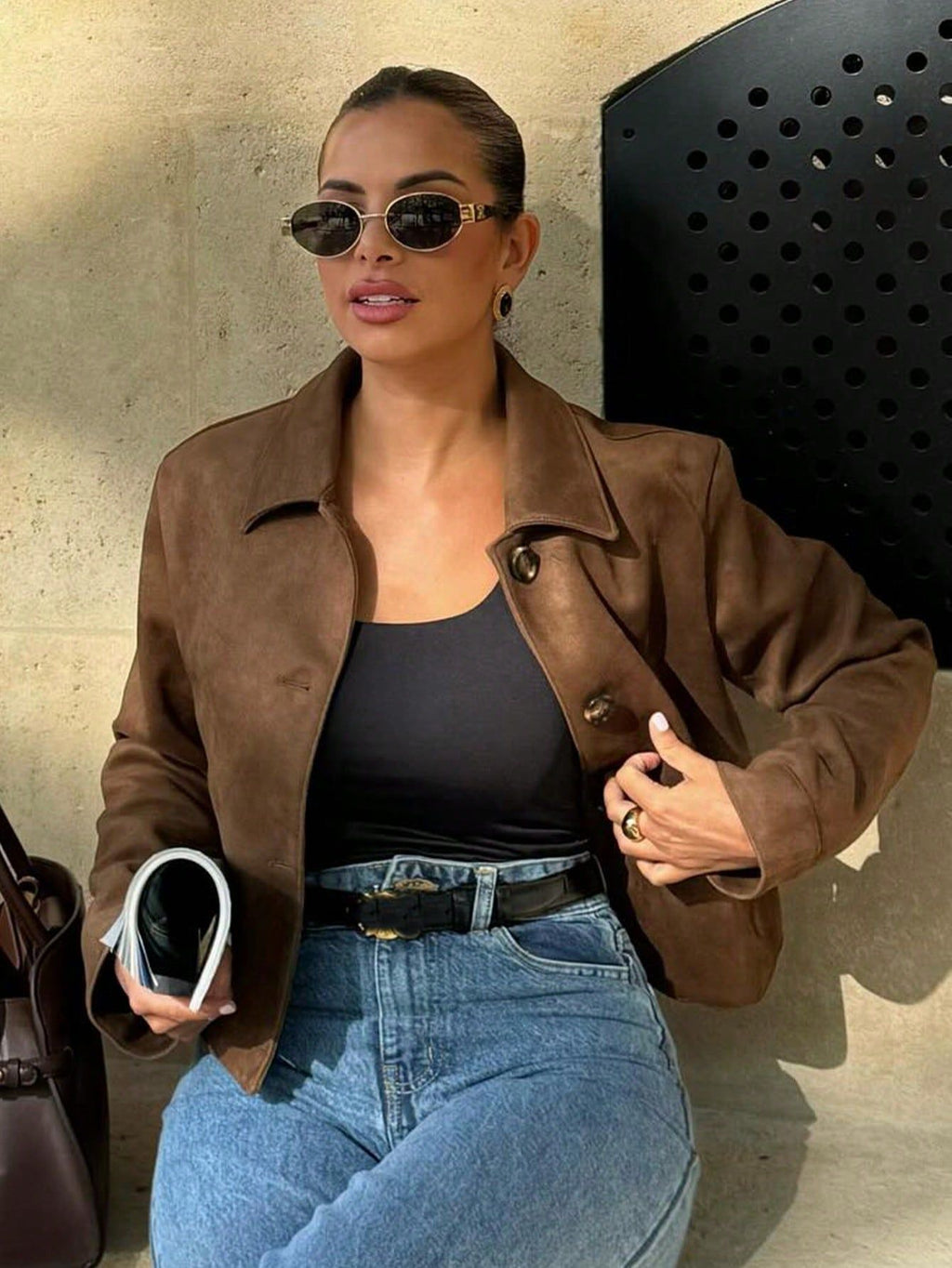 Women's Faux Suede Short Jacket