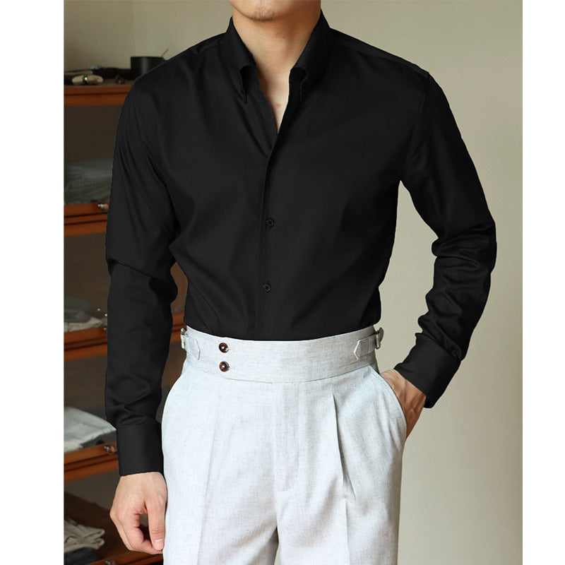 Premium Long-Sleeve Wrinkle-Resistant Dress Shirt