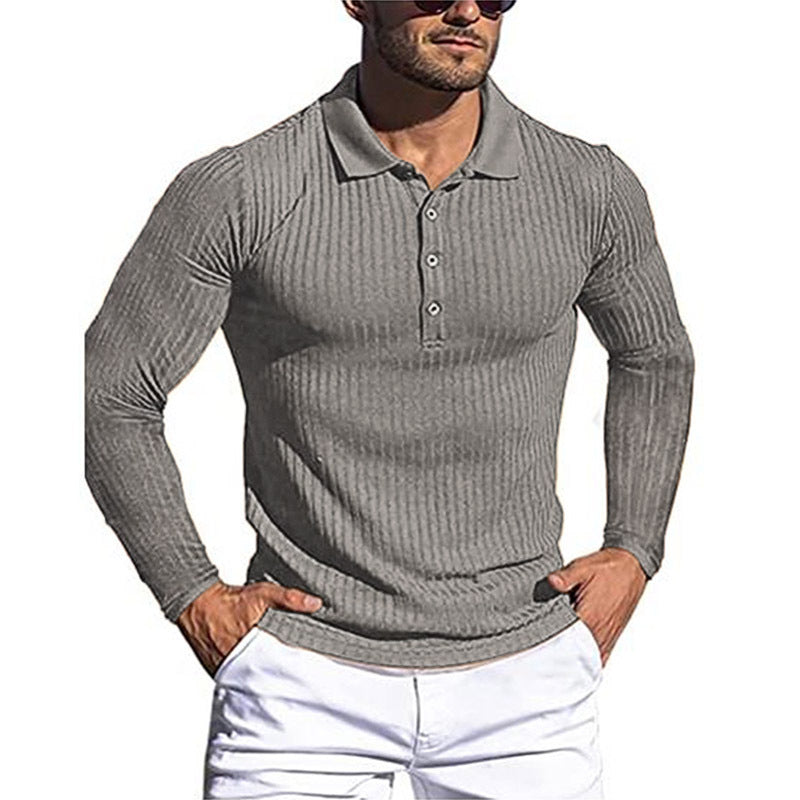 Men's Ribbed Knit Polo