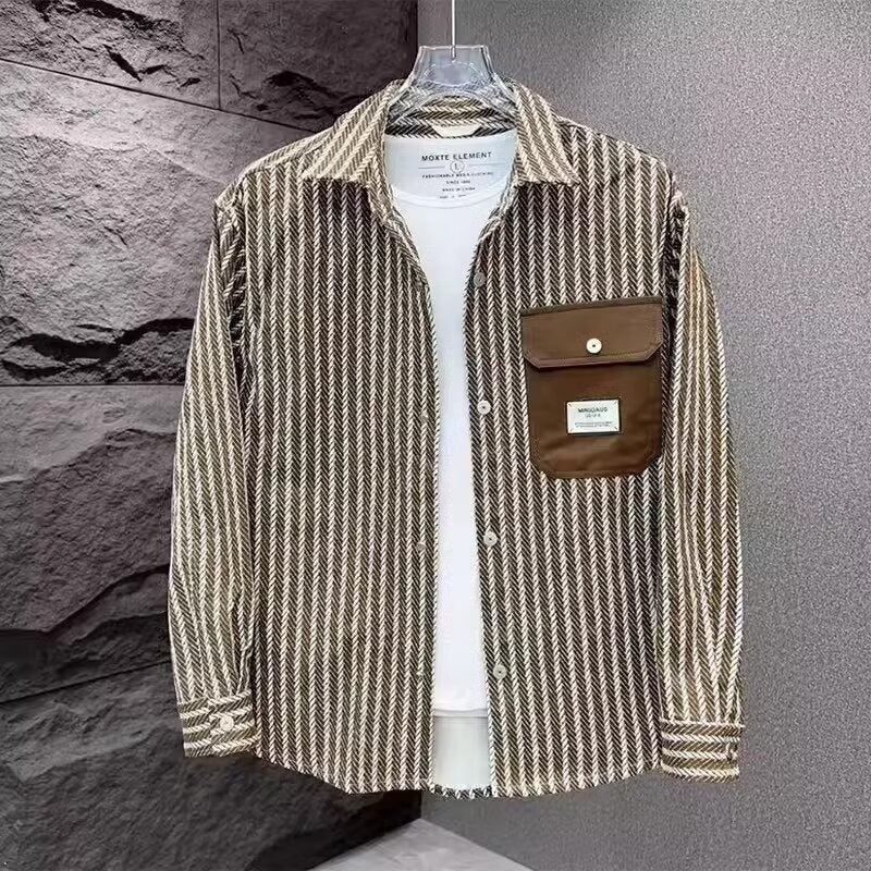 Stylish Striped Casual Jacket-Shirt