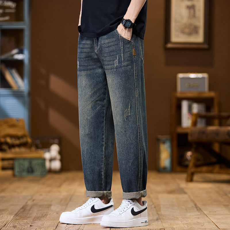 Loose-Fit Straight Leg Jeans