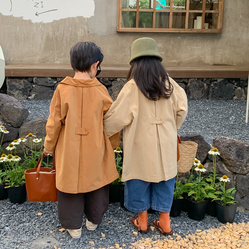 Kids' Cinched-Waist Trench Coat