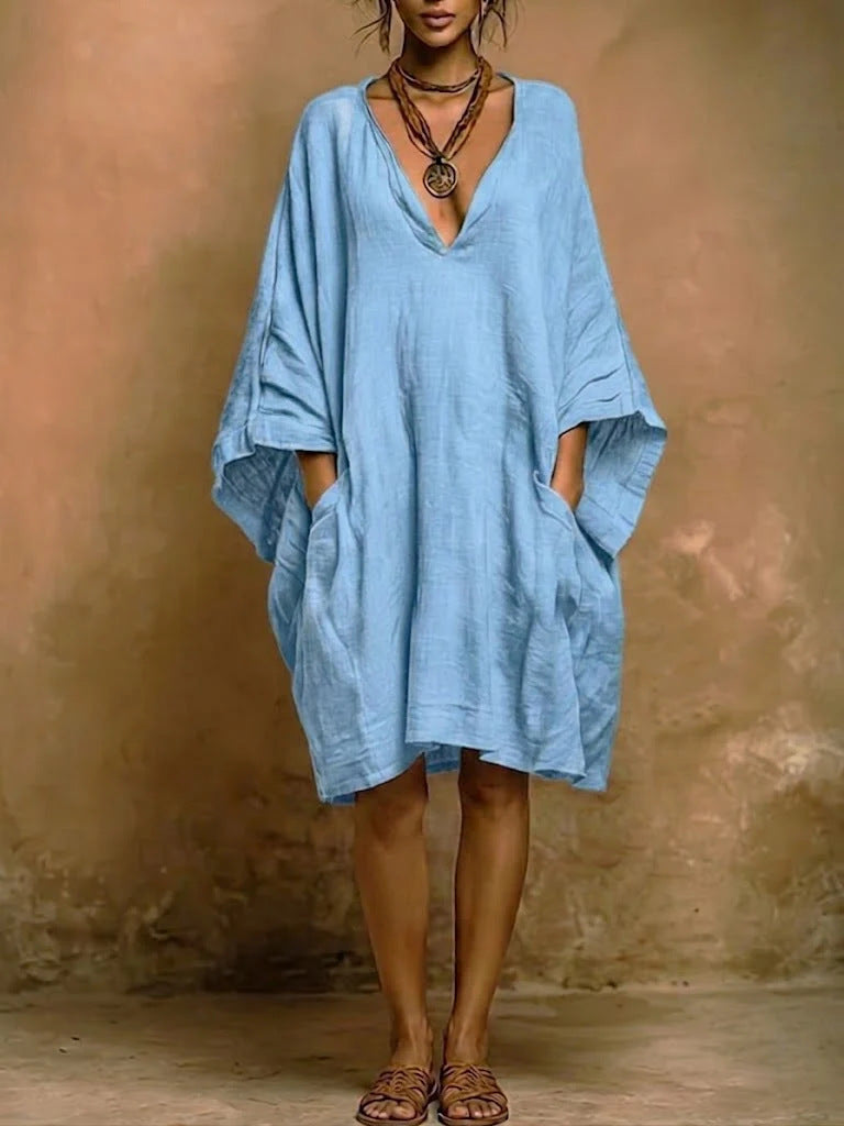 Loose Batwing Sleeve Dress