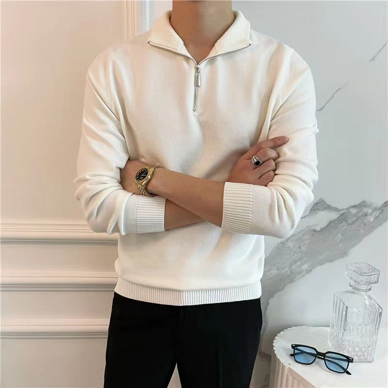 Zip Collar Knit Sweater
