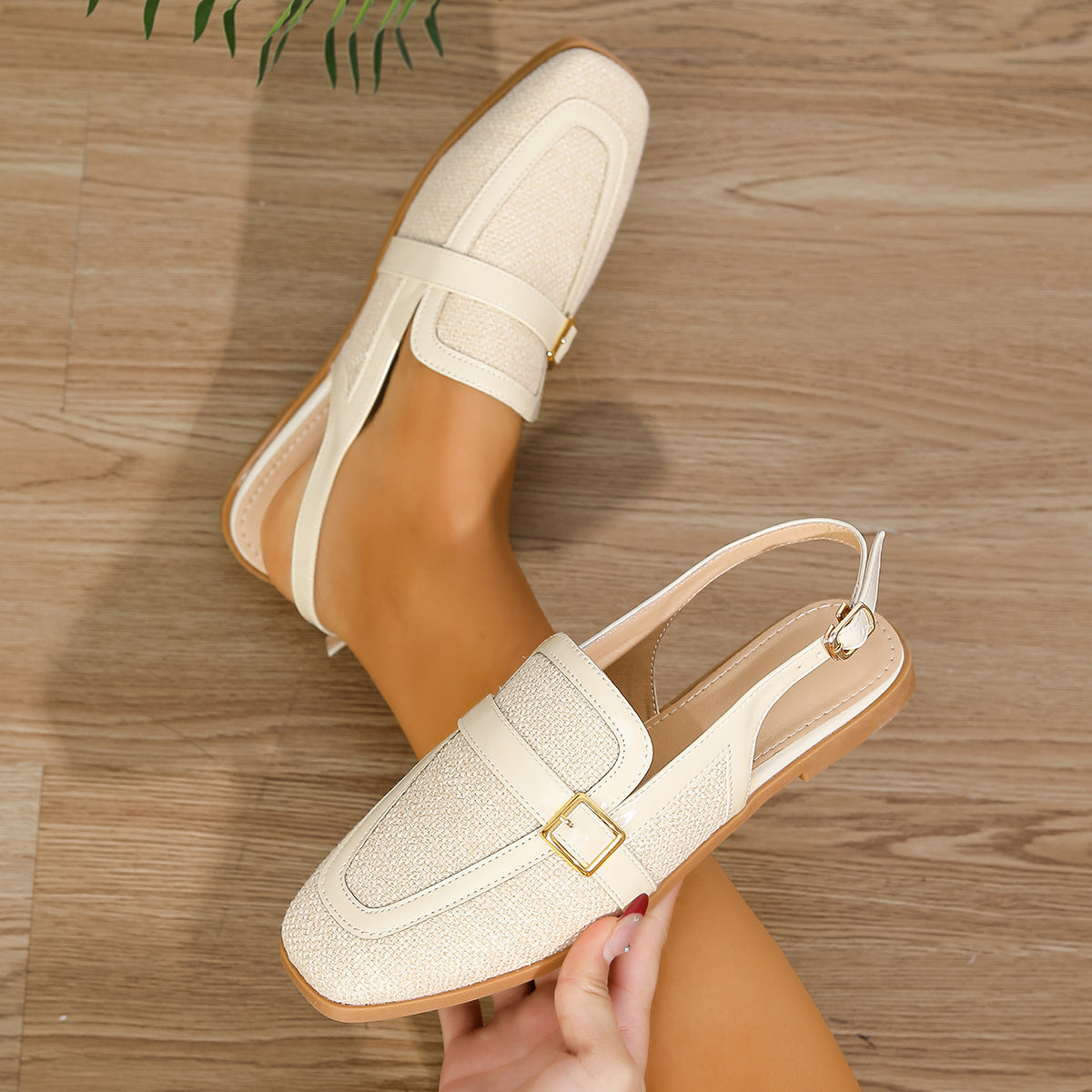Mesh Slingback Flats